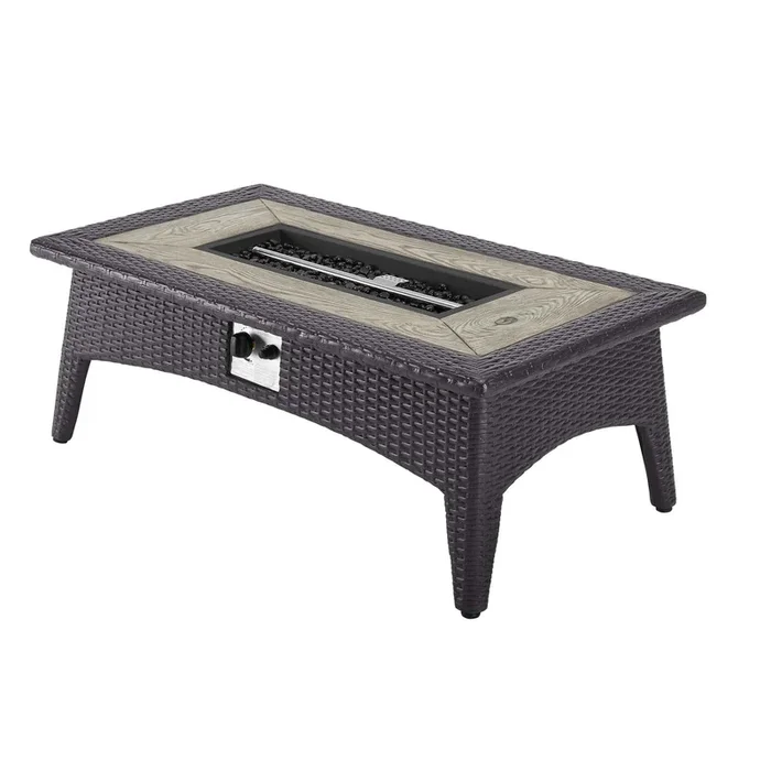 Splendor 43.5″ Rectangle Outdoor Patio Fire Pit Table