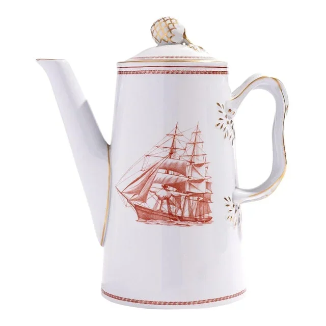 Spode Trade Winds Pattern Lowestoft Light House Tea/Coffee Pot, 1960-1995