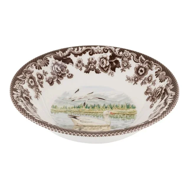 Spode Woodland Ascot Cereal Bowl 8″, Snow Goose