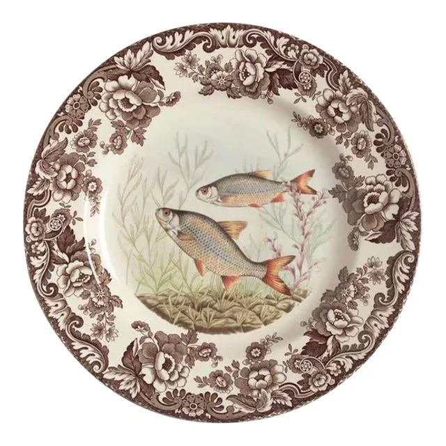 Spode Woodland Roach Fish Dinner Plate