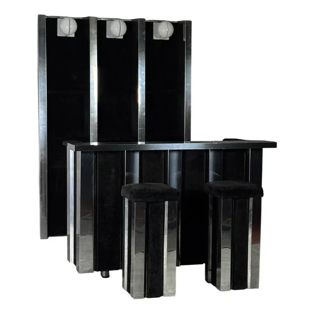 Steel Bar Cabinets, 1970s, Set of 4