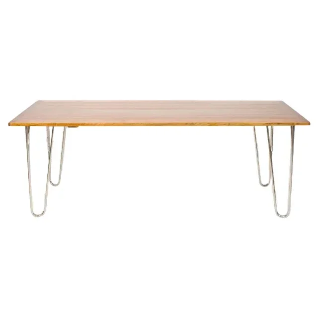 Steel Tube Loop Dining Table in Cherry by Artur Drozd