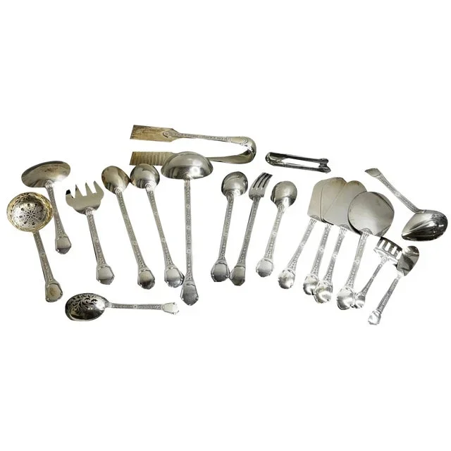 Sterling Silver Cutlery, 1930, Set of 187