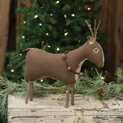 Stiffened Fabric Primitive Standing Reindeer