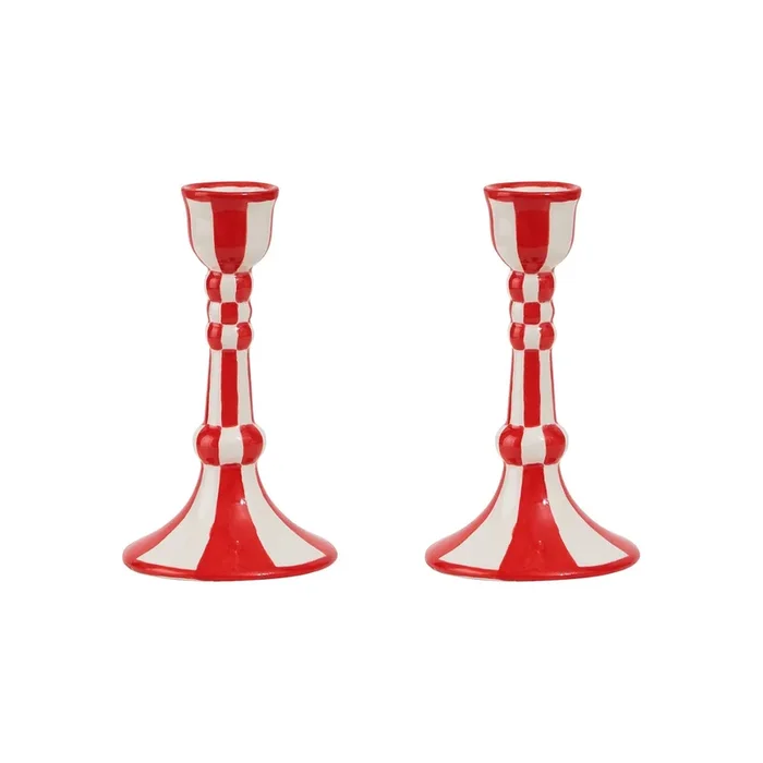 Still Life Hand-Painted Candle Holder (Set of 2)