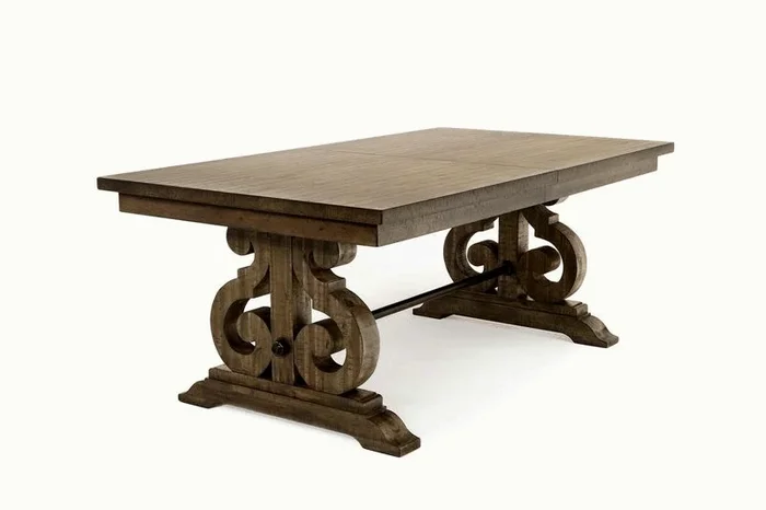 Stone Extendable Dining Table in Light Gray