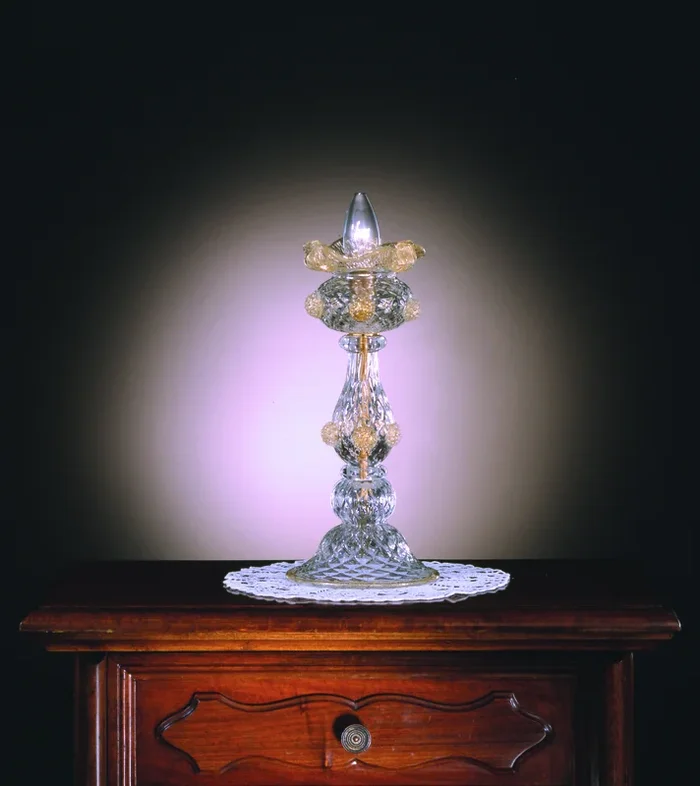 Suly – Lampada Da Tavolo Vetro Murano In Oro 24kt