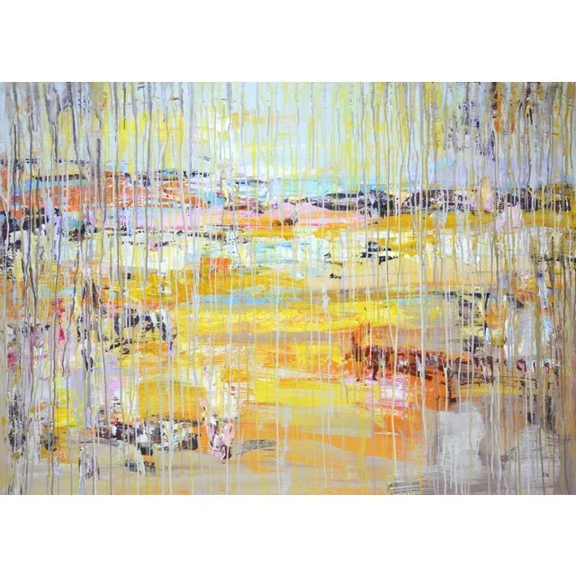 Summer Rain.Modern Original Painting.