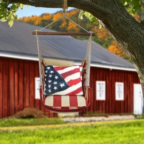 Swing Set 4 piece – Americana Stripe w/ Flag (Item # amrr601-sp)