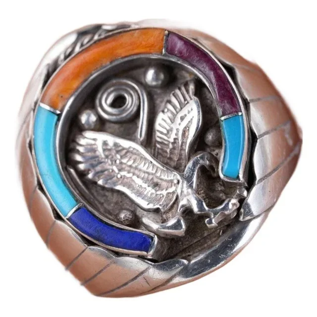 sz12 Navajo Sterling silver Eagle ring