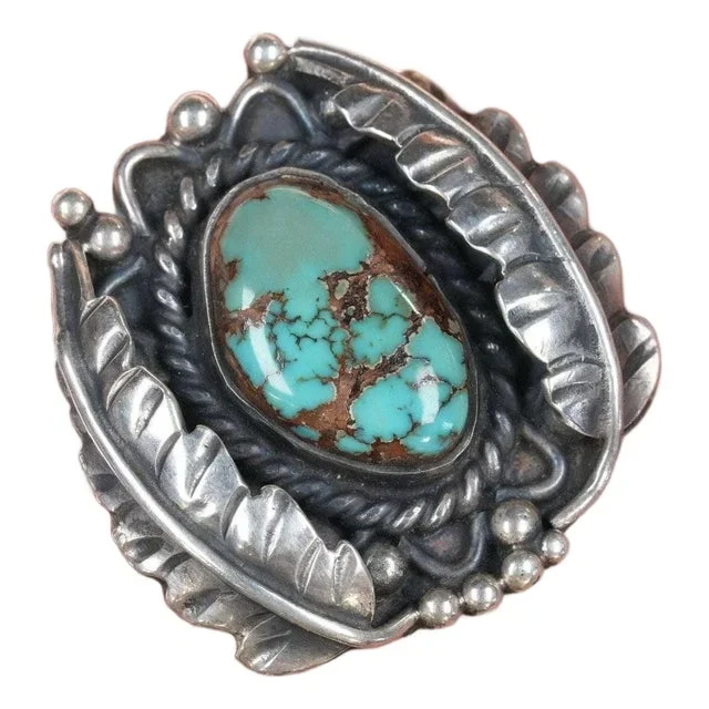 sz7.25 Vintage Native American silver and turquoise ring