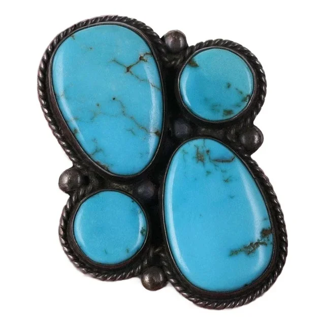 sz9 Vintage Sterling/turquoise native American ring