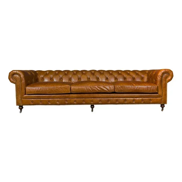 Tan Chesterfield Sofa from Pure White Lines
