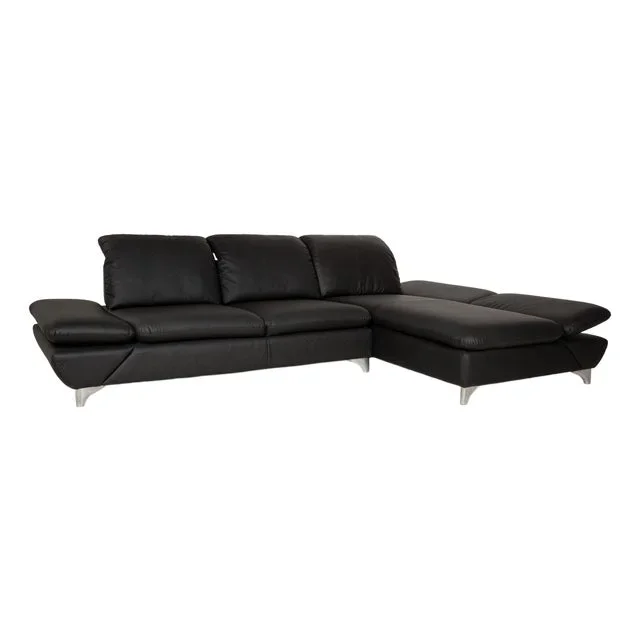 Taoo Vegan Leather Corner Sofa in Anthracite Dark Grey from Willi Schillig