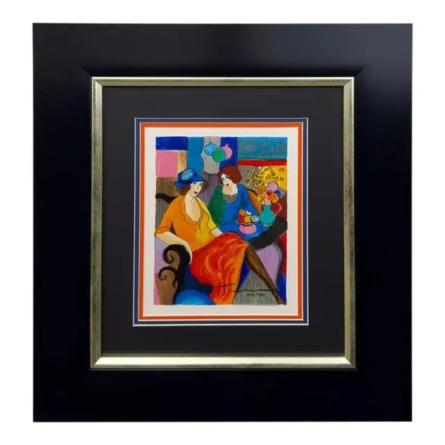 Tarkay Limited Edition Serigraph Titled ” Sisters” Signed, Numbered & Framed 2007