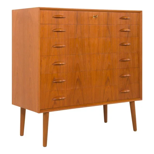 Teak Chest of Drawers by Johannes Sorth for Nexo Møbelfabrik, Bornholm, Denmark, 1960s