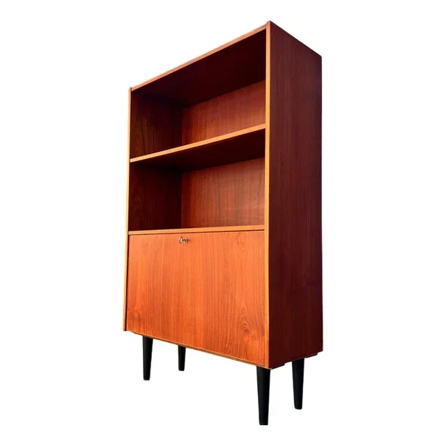 Teak Shelf with Lockable Compartment