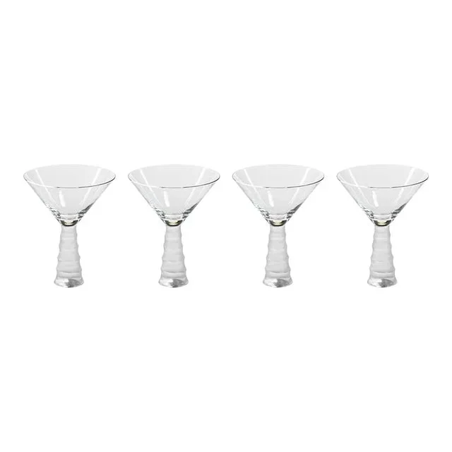 Terrell Bamboo Stem Martini Glasses, Set of 4