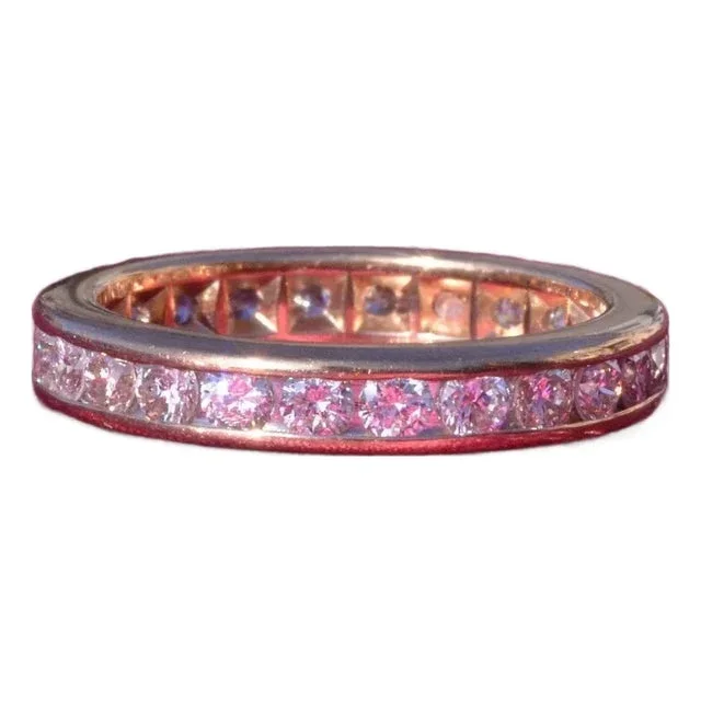 The Argentina: Yellow Gold Eternity Band set with Diamonds