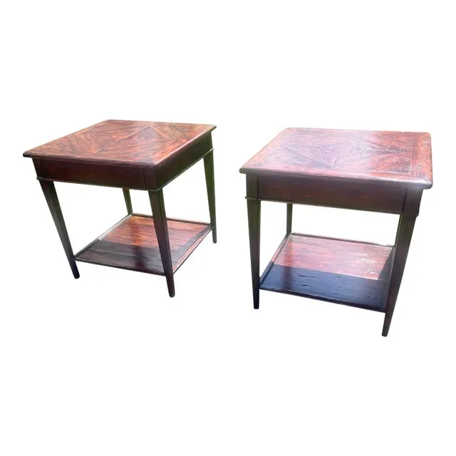 The Castle Bromwich by Hand Side Table by Theodore Alexander – a Pair