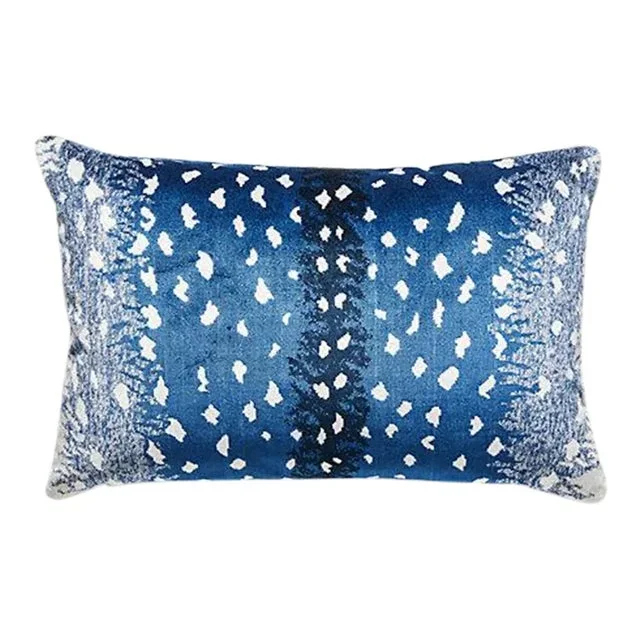 The House of Scalamandré Antelope Lumbar Pillow, Midnight