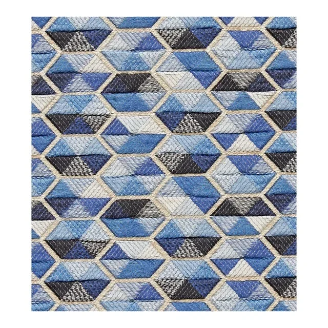 The House of Scalamandré Carousel Fabric, Blue