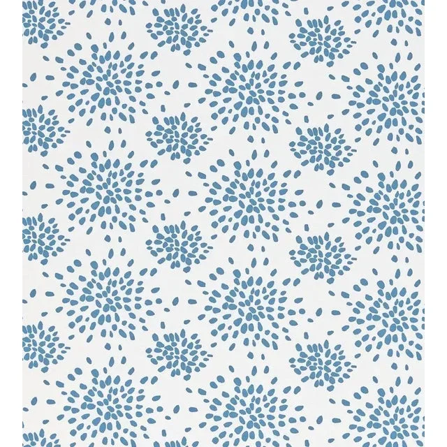 The House of Scalamandré Fireworks Cotton Print Fabric, Delphinium