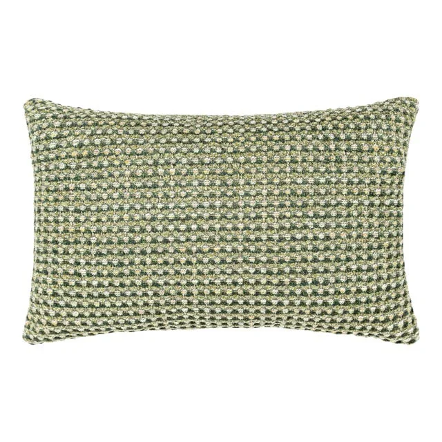 The House Of Scalamandré Heatherton Lumbar Pillow In Moss