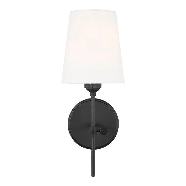 Thomas O’Brien By Visual Comfort Studio Baker 1-Light Bath Sconce in Midnight Black