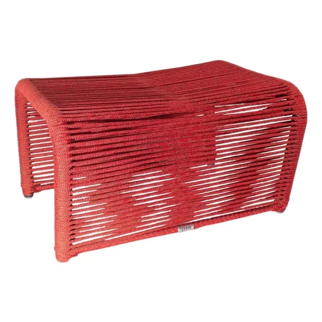 Tidelli “Sugarloaf” Red Rope Table or Ottoman