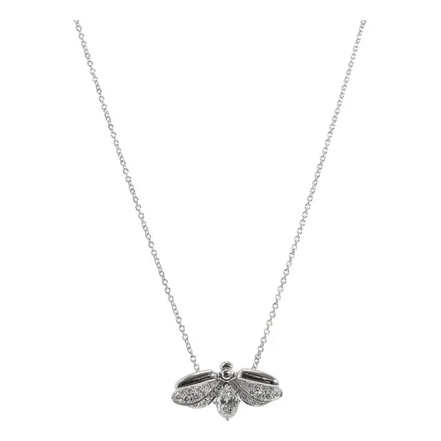 Tiffany & Co. Paper Flowers Collection Platinum Diamond Firefly Pendant Necklace