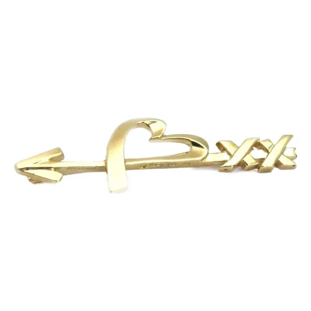 Tiffany & Co. Picasso 18k Yellow Gold Arrow & Heart X Design Pin