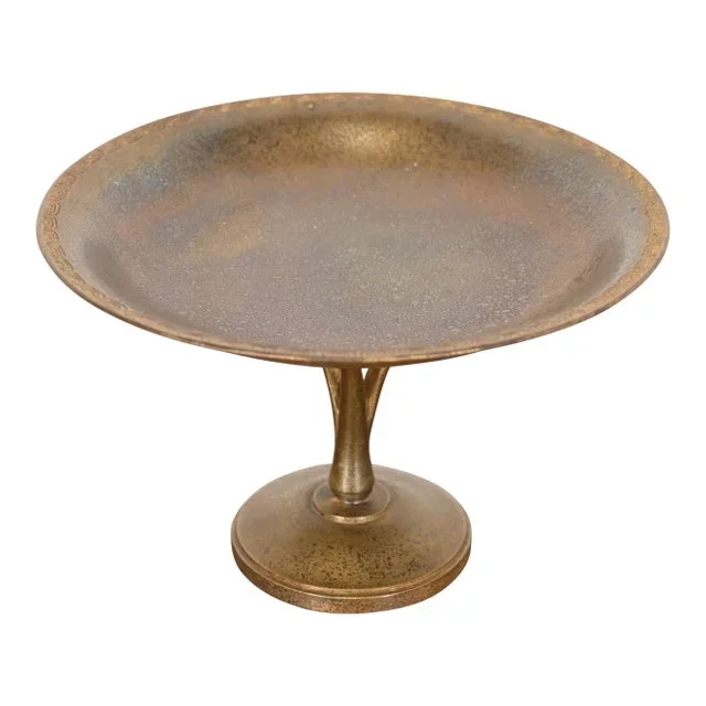 Tiffany Studios New York Bronze Pedestal Bowl or Compote Dish