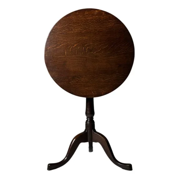 Tilt Top Table in Oak, 19th Century