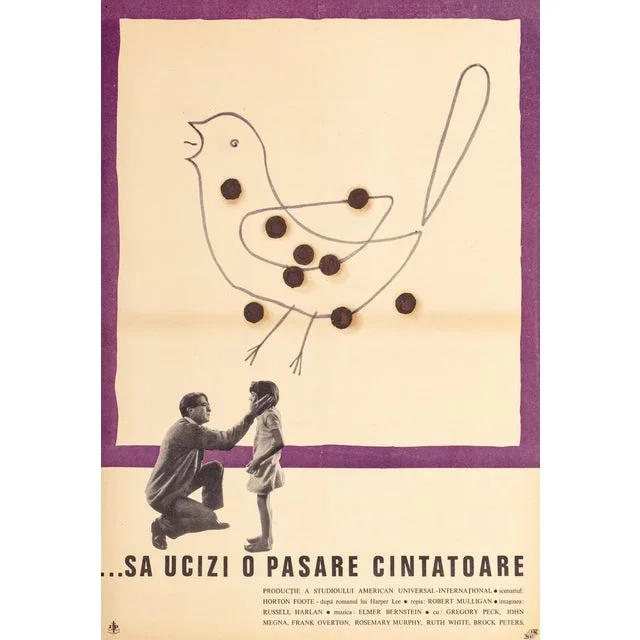 To Kill a Mockingbird Movie Poster, Romania, 1963