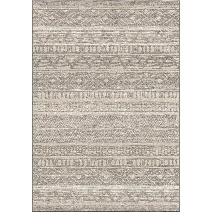 Togo Contemporary 5×8 Area Rug In Grey/cream