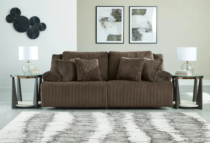 Top Tier Chocolate 2-Piece Reclining Loveseat