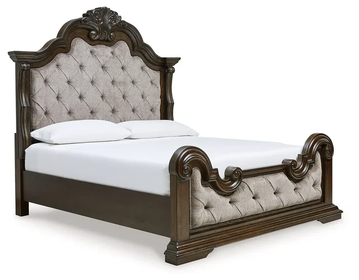 Traditional California King Upholstered Bed