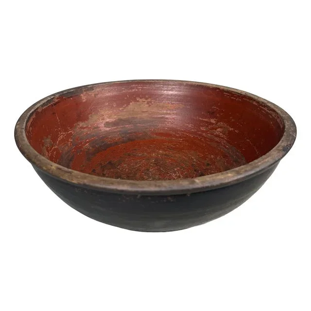 Traditional Japanese Wooden Mixing Bowl, 1912