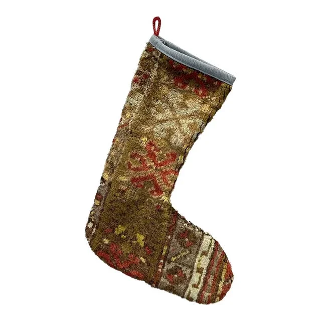 Turkish Kilim Rug Christmas Stocking