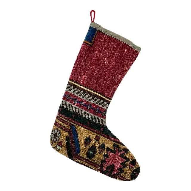 Turkish Kilim Rug Christmas Stocking