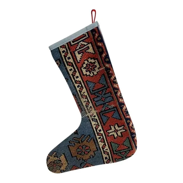 Turkish Kilim Rug Christmas Stocking