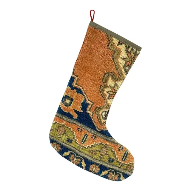 Turkish Kilim Rug Christmas Stocking