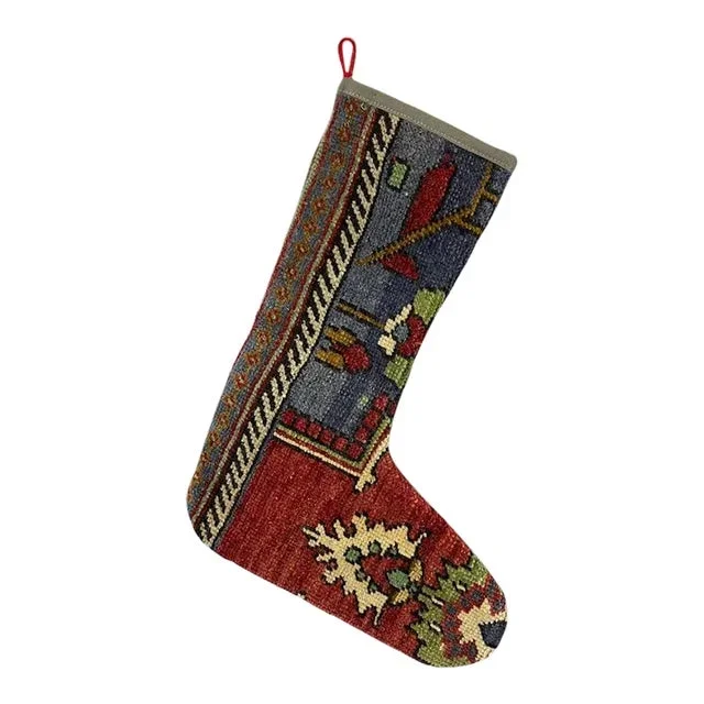 Turkish Kilim Rug Christmas Stocking