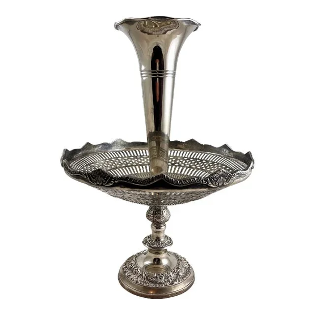 Two-Tier Silver Plated Pedestal Table Epergne