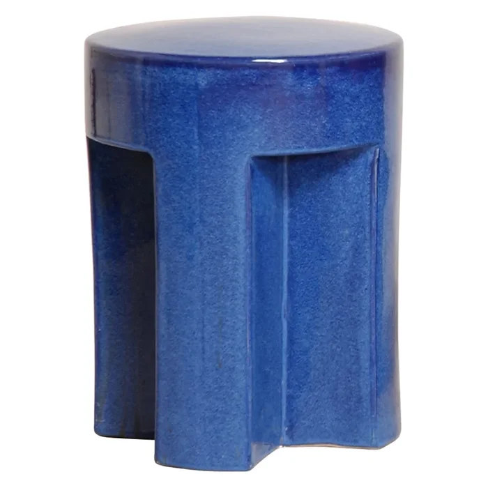 Tx Stool/Table, Blue 16×18″H