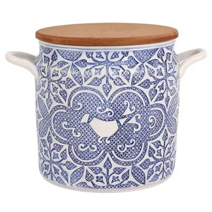 Uccello Blu Biscotti Jar by Vietri