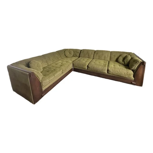 Ultra- 1960s Rowe Mid-Century Modern Sectional Sofa – Original Upholstery + Pillows