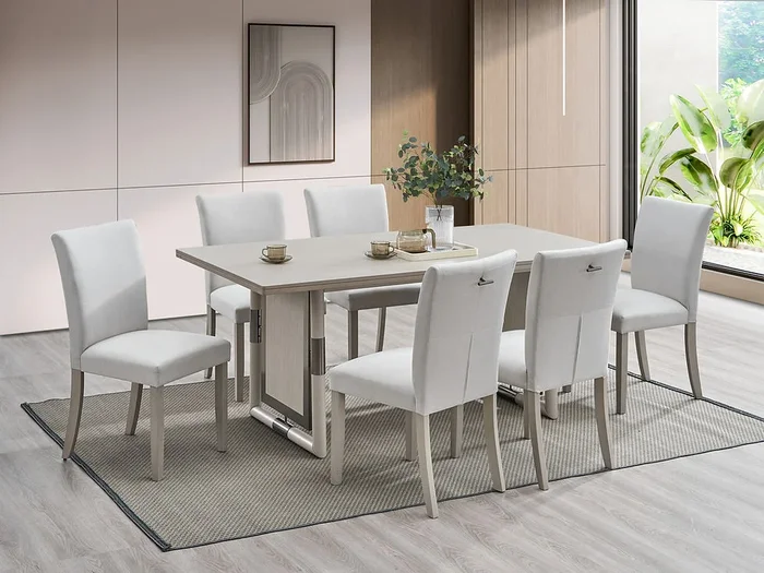 Urban Beige/Gray 7-Piece Dining Room Set