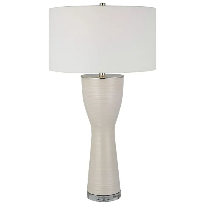 Uttermost Amphora Off-white Glaze Table Lamp